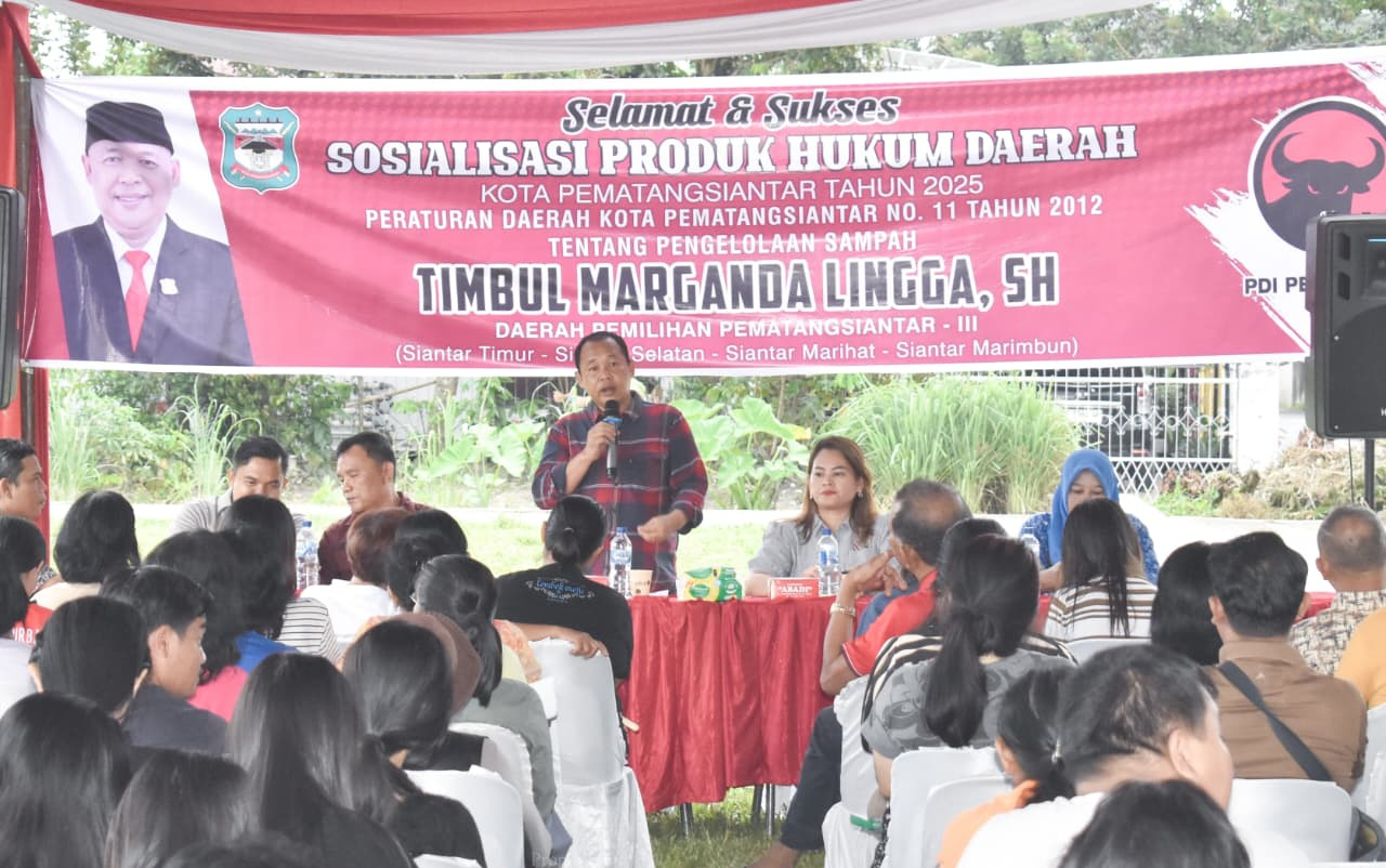 Ketua DPRD Siantar Timbul Lingga Sosialisasikan Ideologi Pancasila dan Perda Pengelolaan Sampah
