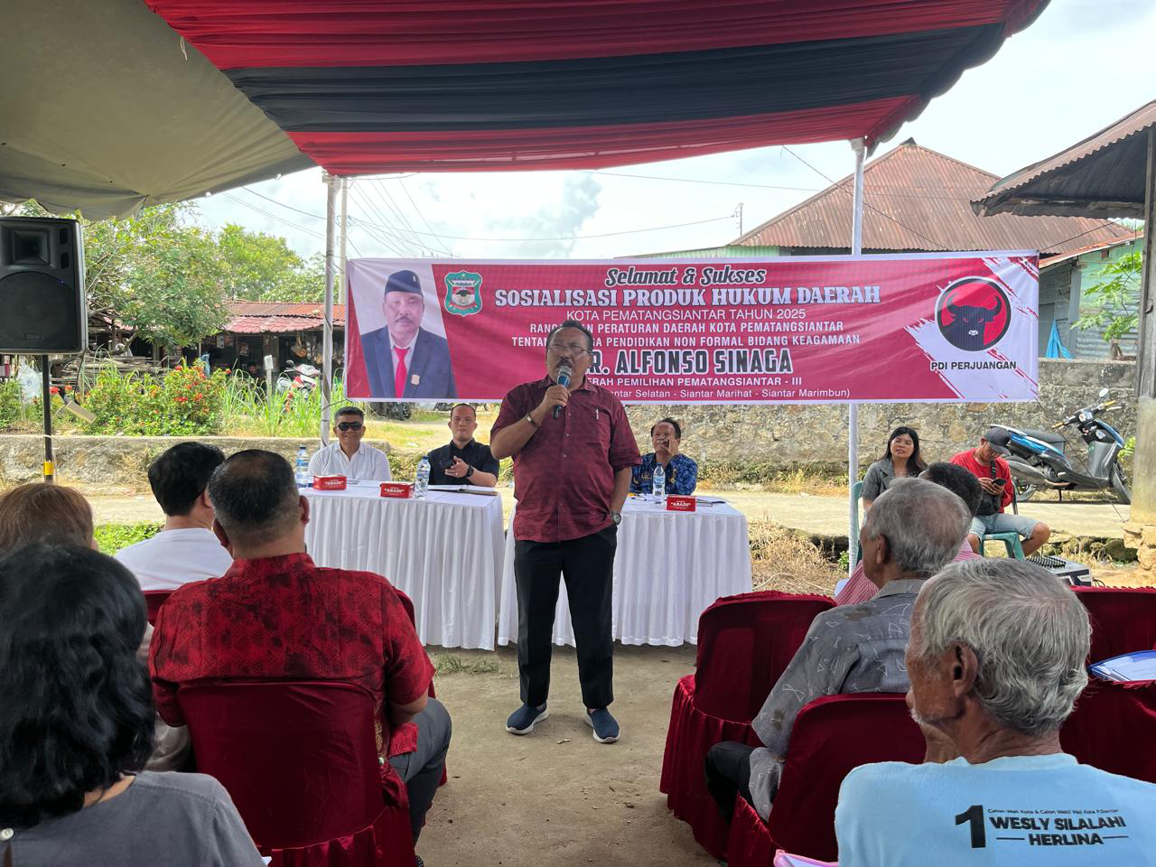 Anggota DPRD Siantar Alfonso Sinaga Sosialisasikan Ranperda tentang Tenaga Pendidik Nonformal