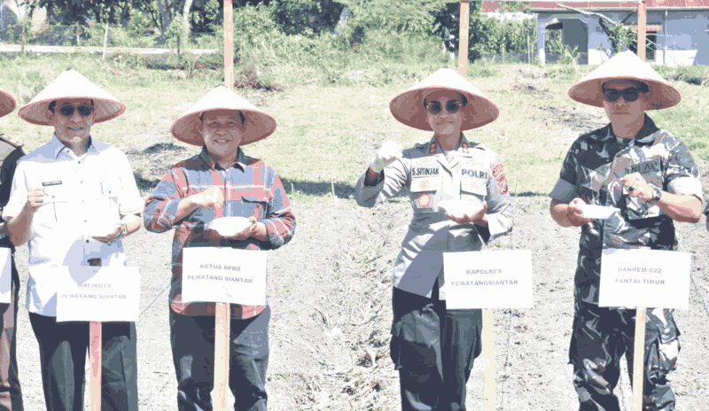 Ketua DPRD Kota Siantar Dukung Penurunan Angka Inflasi Lewat Penanaman Jagung Serentak